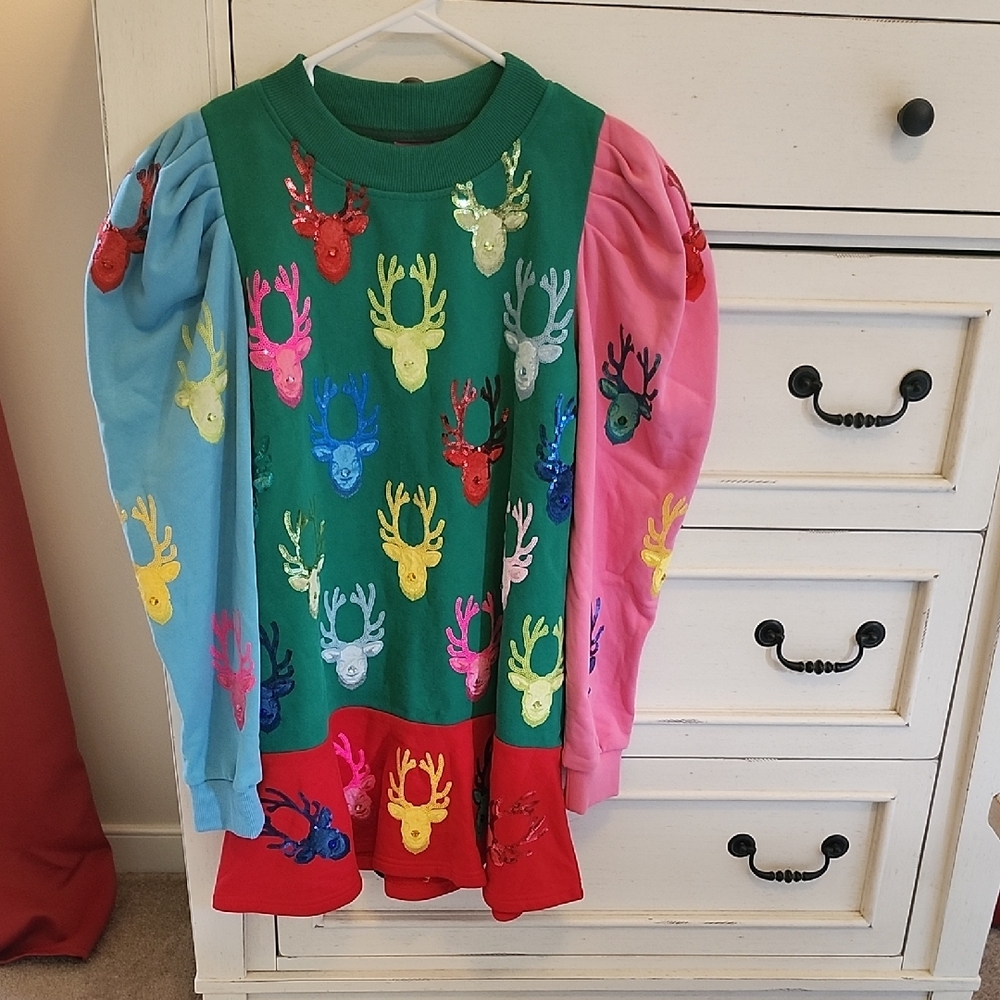 QUEEN OF SPARKLES Reindeer Dress